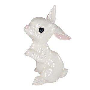 Hagen Renaker DW Baby Rabbit Facing Left White Figurine